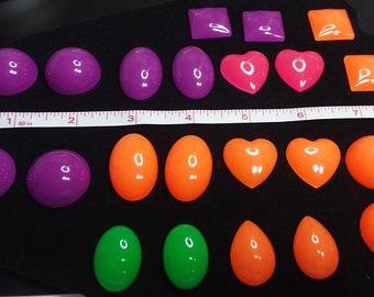 Neon Glow in the Dark Cabochons, Large