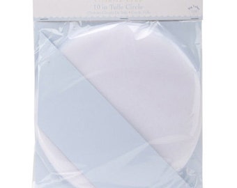Tulle Circles, 100-Piece, 10-Inch, White