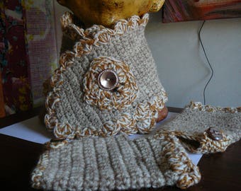 neck woman matching mittens