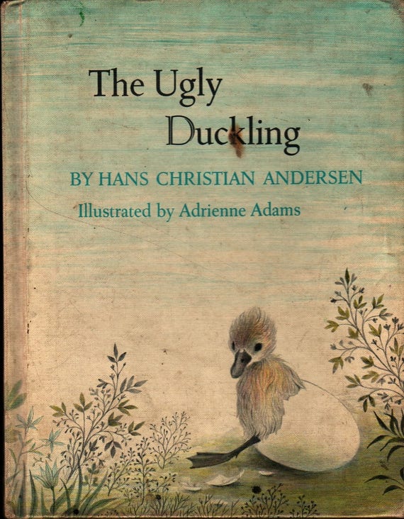The Ugly Duckling + Hans Christian Andersen + Adrienne Adams + 1965 + Vintage Kids Book