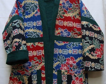 Hawaiian Delight--Quilted Kimono Jacket (XL)