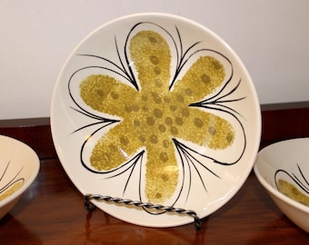Vera Neumann Bowls ~ Set of 4 ~ Island Worcester ~ Made in Jamaica ~ Calypso Pattern