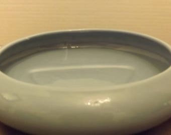 10 1/4 " Light Blue Bulb Bowl Planter
