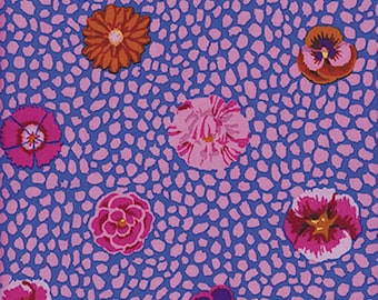 Kaffe Fassett GP59 Guinea Flowers Pink Cotton Fabric By The Yard