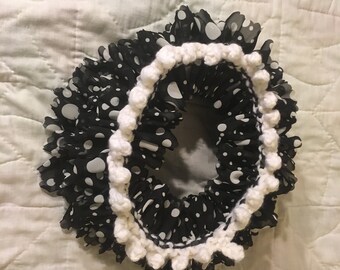 Chunky Knitted Ruffle Cowl