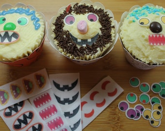 Funny Face, Google Eye Cake Toppers, Edible