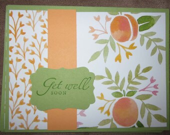 Set of two handmade Get Well Soon Cards; Stampin' Up! Get Well Card; card sets get well