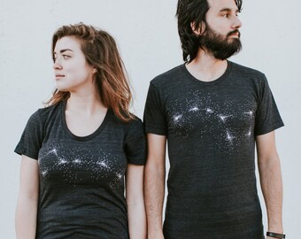 Couples Shirts Wedding Gift, Celestial Big Dipper Little Dipper Shirts, His and Hers Shirts, Funny Matching Shirts for Couples T-shirt Set
