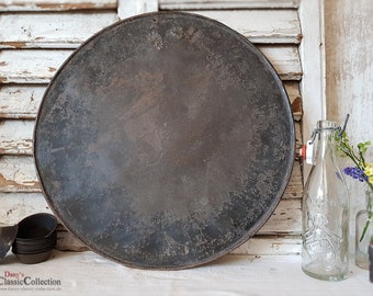 Large sturdy round baking tray Ø 47.5 cm ~ Magnetic wall ~ Memo board ~ Shabby Chic ~ Vintage decoration ~ hx4028ru2