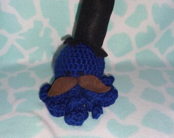 Large crochet Mr. Octopus the ultimate gentleman octopus