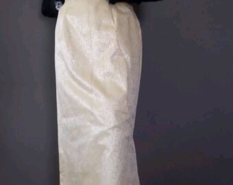 1950s-1960s gold floral Brocade skirt