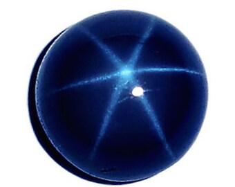 Natural Blue Star Sapphire Round Cabochon 6 Rays Top Quality Loose Stones (5mm - 9mm)