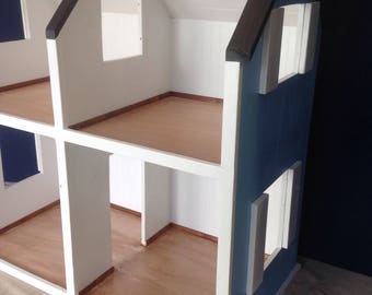Large Two-Story Dollhouse, American Girl Sized, Dollhouse, 18" Doll Scale, Wooden Dollhouse, Little Girl's Room, Heirloom, Free Shipping