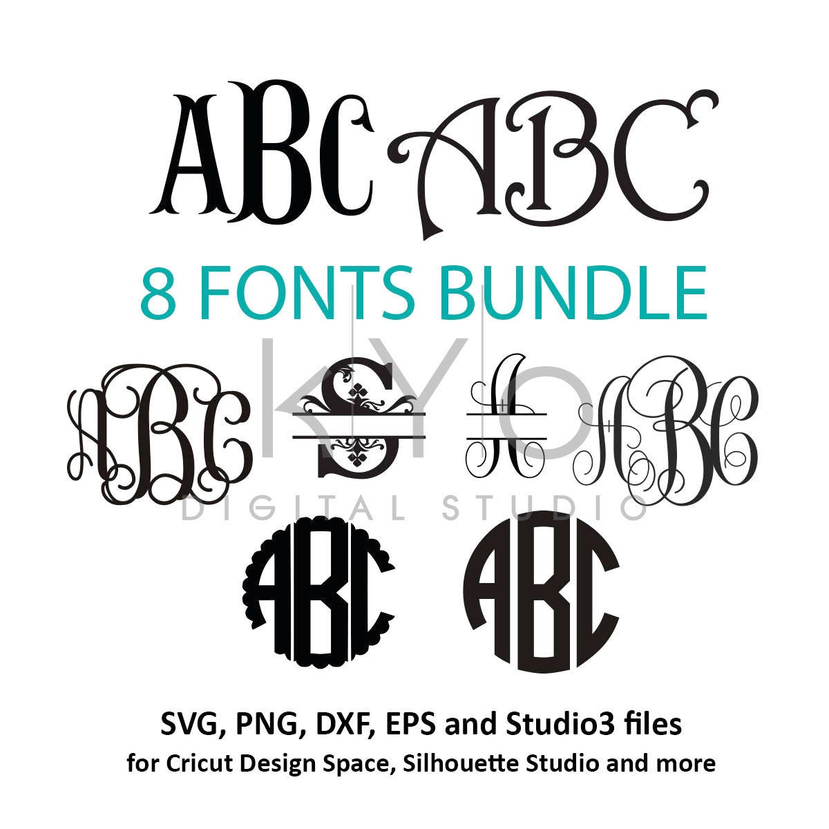 Fonts for Cricut svg files Font svg files Cricut Monogram Font