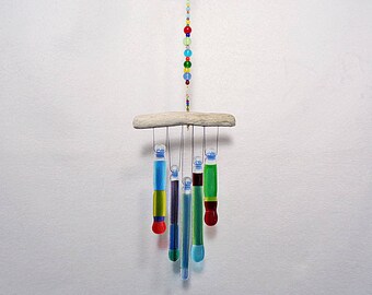 Random Multicolor Wind Chime, Glass Windchime, Glass Chimes, Colorful Glass Chimes, Festive