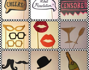 New years eve Photo booth prop, NYE photo prop, funny photo prop, holiday photo booth, wedding photo booth props, photo booth props wedd