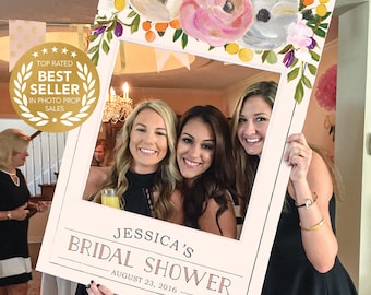 Bridal Shower Photo Prop - Wedding Photo Prop - Sweet Blooms - DIGITAL FILE - Baby Shower Photo Prop Frame - Printed Option Available