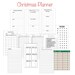 Christmas Planning Inserts ~ Holiday Planning Inserts, Planner Inserts, Homeschool Inserts, Happy Planner Inserts, Personal Size Inserts