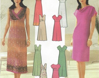 Womens Design Your Own Dress with Bodice and Length Variations Simplicity Sewing Pattern 7156 Size 14 16 18 20 Bust 36 38 40 42 FF