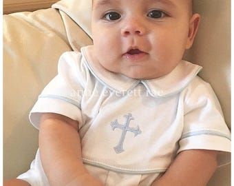 Baby Boy Baptism Outfit- Baptism Outfit-Baby Boy Christening Outfit-Dedication Outfit-Short Baptism Outfit- Personalized Baptism Outfit