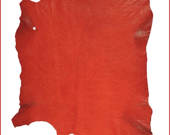 A010-P-skin leather VINTAGE antique red Orange.