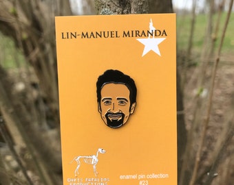 Lin-Manuel Miranda head enamel pin