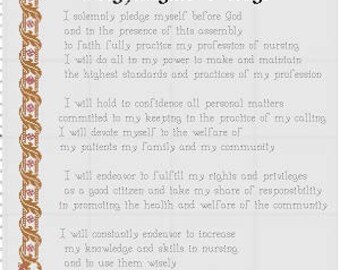 Florence Nightingale Pledge - Nurse Hospital Nursing Funny Work Subversive Cross Stitch Pattern - Instant Download