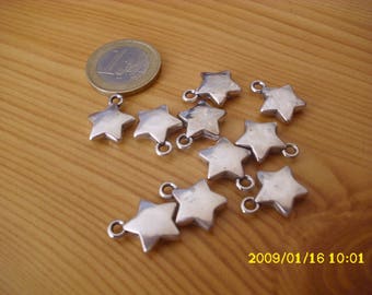 set of 15 faux metal charms "Star"
