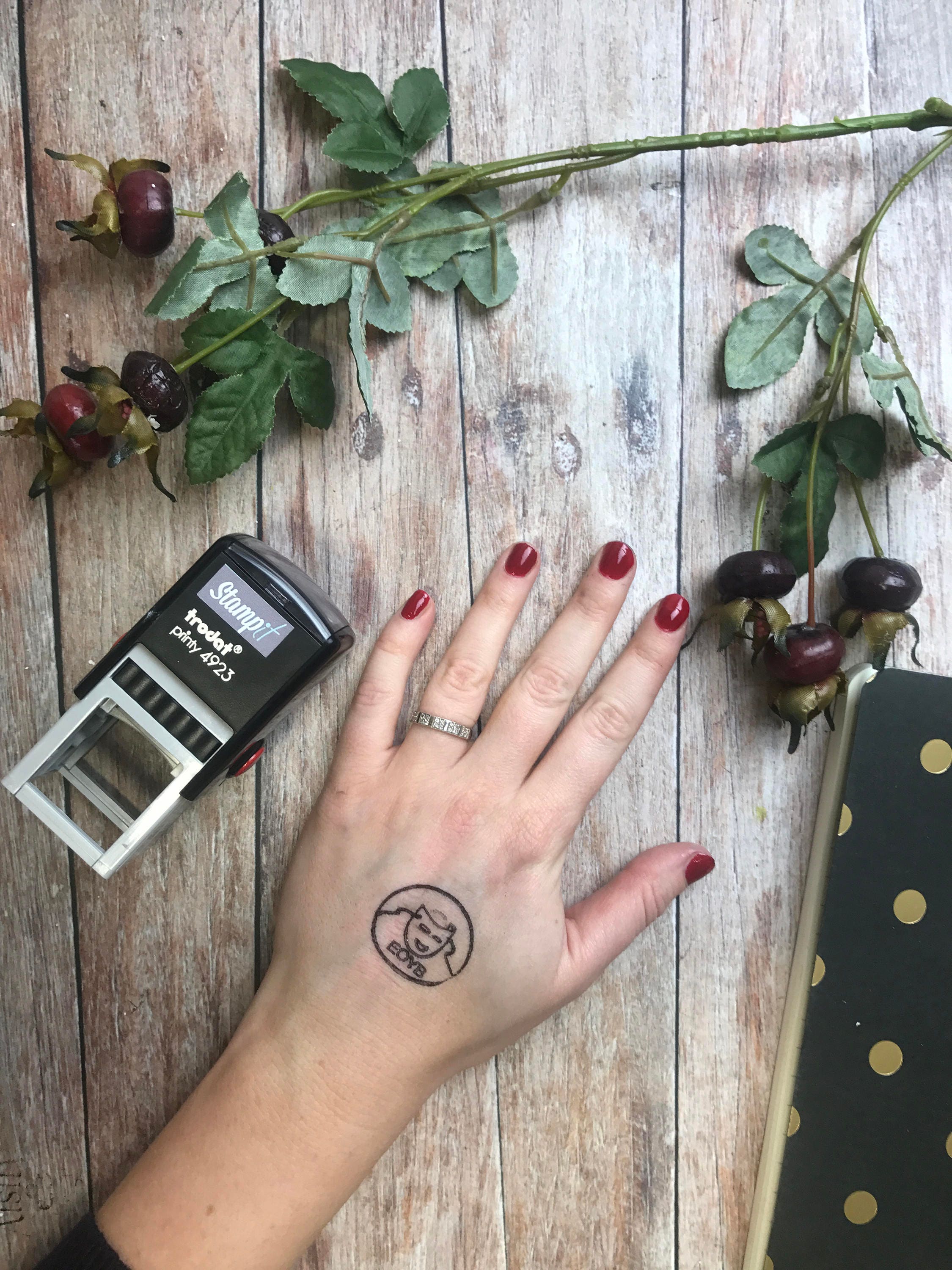 HAND STAMP Custom Stamp hand stamp for Events