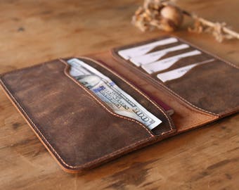 PERSONALIZED Leather Passport Wallet, Leather Travel Wallet, Passport Wallet, Distressed Leather Passport Holder, Passport case
