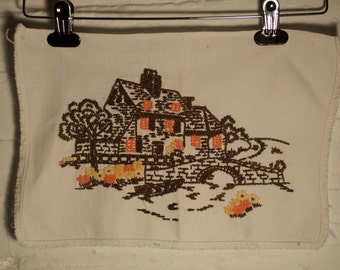Funky Vintage Log Cabin Embroidery