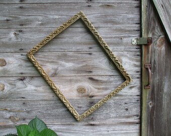 Reduced!!! Vintage Wooden and Gesso Gold Frame