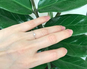 14k white gold stackable ring