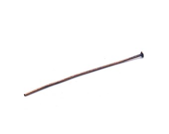 Set of 100 flat 45mm copper head pins: AT0017-C