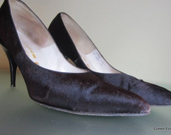 1950's or 60's Andrew Geller Calfskin Stilettos in Black