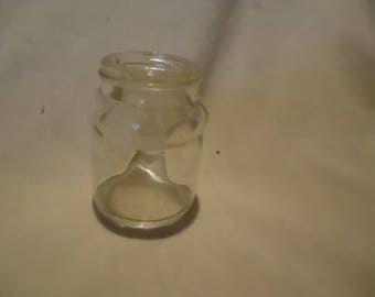 Vintage Clear Glass Milk Creamer Bottle, collectable