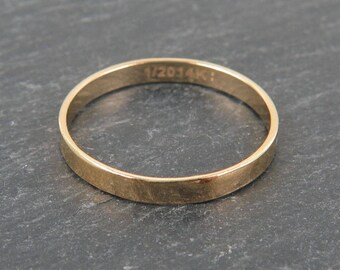 Gold Filled Flat Ring ~ Size L