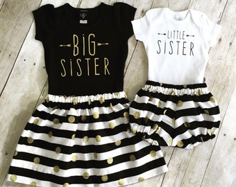 Big Sister Little Sister Outfit / Big Sister Little Sister / Big Sister Shirt /Girls big sis outfit, big sister shirt, little sister shirt