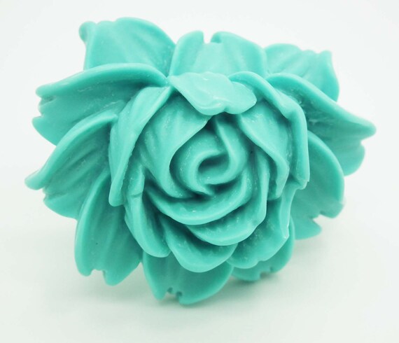Floral design big rings for women