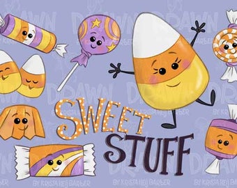 Sweet Stuff Halloween Candy Clip Art Set of 6- CC-SWEETSTUFF