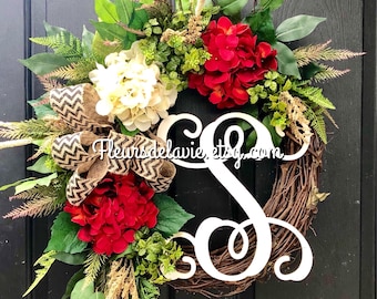 New! Spring Door Wreaths, Summer Wreaths for Front Door, Spring Wreath, Year Round Wreath, Front Door Wreaths, Home Decor, Farm House Wreath