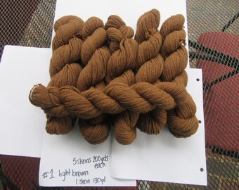 3 ply Worsted weight Brown 100% Alpaca Yarn