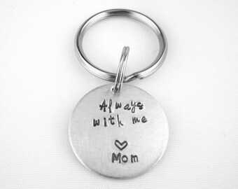Always With Me Personalized Memorial Keychain, Custom Bereavement Gift, Sympathy Gift for Men Women, Remembrance Keyring, Condolence Gift