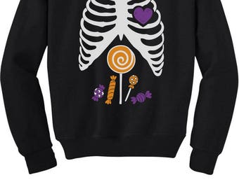 Xray Candy Skeleton - Halloween Kids Toddler/Kids Sweatshirt