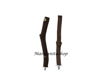 FREE Shipping Manzanita Bird Perches Single Branch Set of 2 with hardware 8" long 3/4" to 1" diameter
