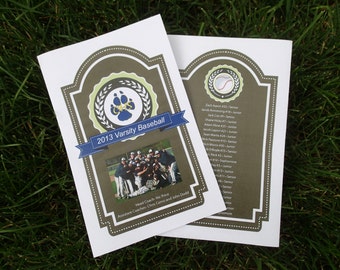 sports banquet etsy sports banquet program template