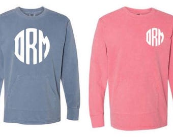 Comfort color kangaroo pocket crewneck
