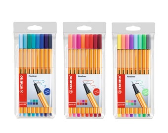 Stabilo Point 88 Fineliner 0.4mm Pen | Shades of Red | Pastel | 8 Color Pens | Art Craft Drawing Assorted Colour