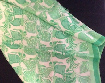 VERA Rayon and Silk Green Scarf