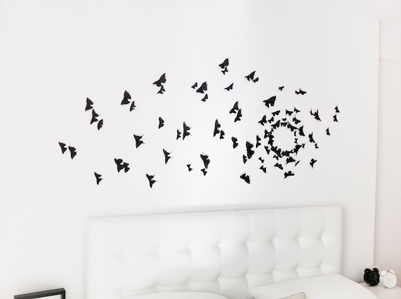 Gossip Girl Wall Art Black Butterfly Decor 3D Gossip Girl Wall Art Black Butterfly Decor 3D